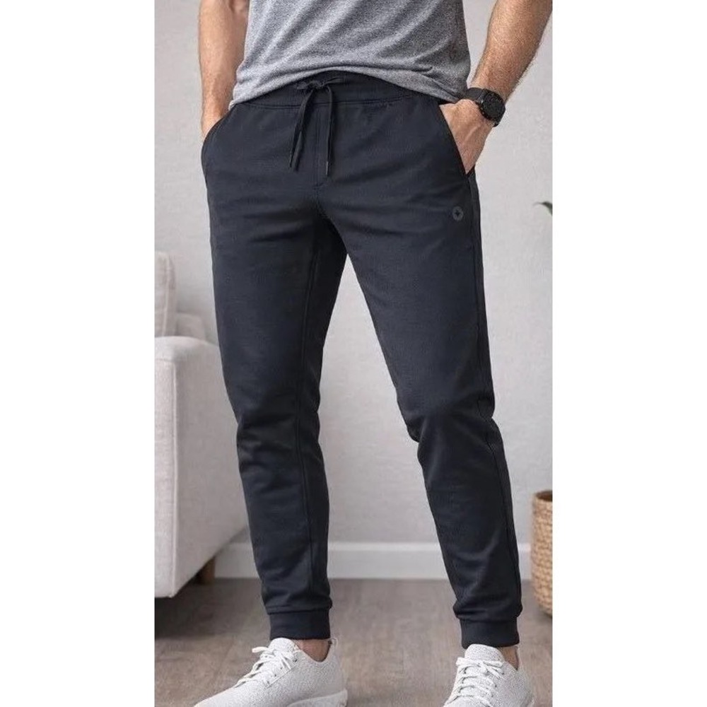 Birddogs Men's Joggers‎ Black Built-in Liner Athletic Sweatpants Small 30 Inseam